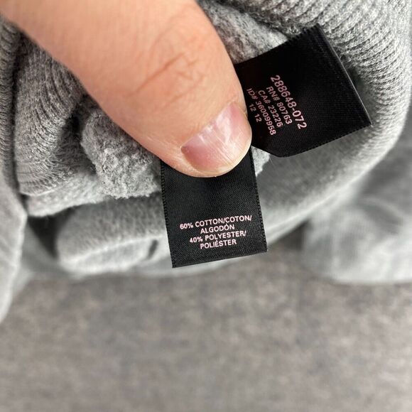 Victoria's Secret Sweater Pullover Women XS Gray Knit Cotton Long Sleeve Casual - Picture 5 of 8